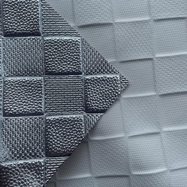 eometric checkered PVC motorcycle seat leather texture