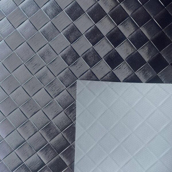 XZ73482 Basket Weave PVC Leather for Motorcycle Seats (2) XZ73482 PVC leather with knitted fabric backing