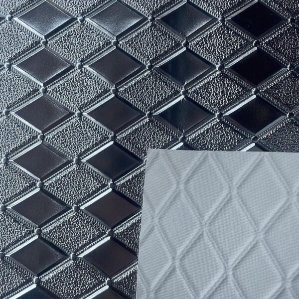 geometric embossed PVC synthetic leather for scooter seats