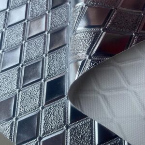 XZ73483 diamond embossed PVC leather for motorcycle seats