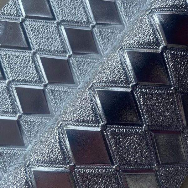 geometric diamond PVC motorcycle seat leather texture