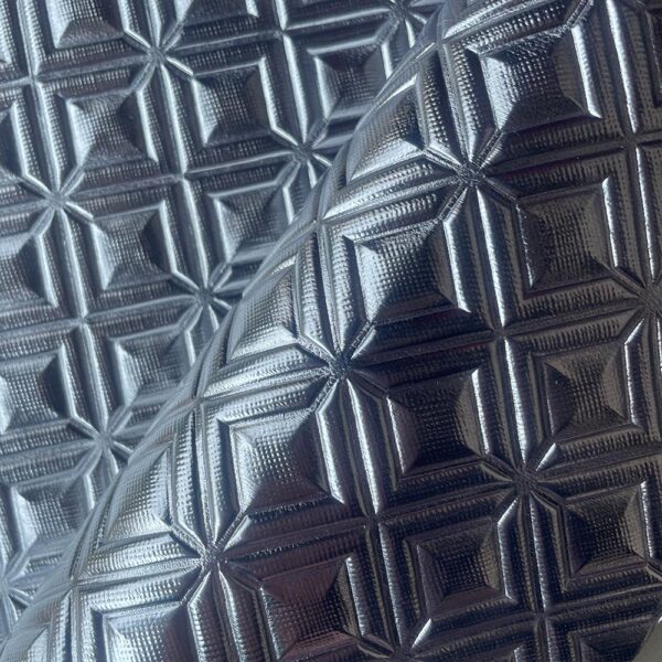 XZ73484 3D Geometric Embossed PVC Leather for Motorcycle Seats (5) 3D geometric embossed PVC motorcycle seat leather texture