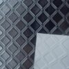 XZ73485 square grid embossed PVC leather with knitted fabric backing for motorcycle seats (2) 0.7mm embossed PVC leather for motorcycle saddle upholstery