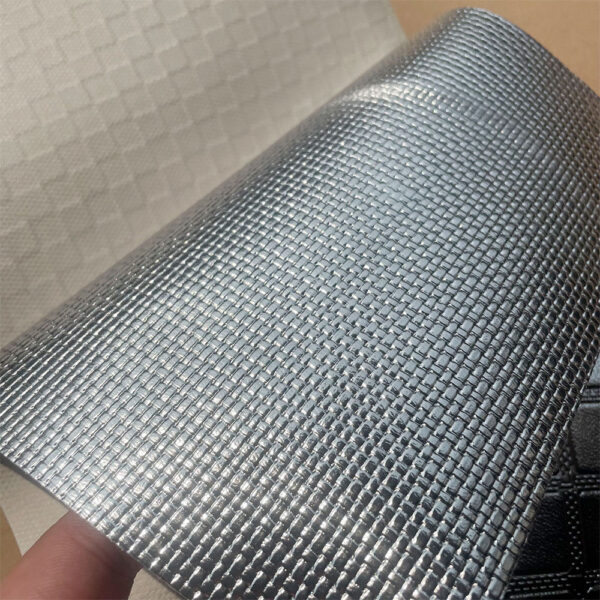 XZ73486 Fine Woven Embossed PVC Leather for Motorcycle Seats (2) XZ73486 Fine Woven Embossed PVC Leather for Motorcycle Seats