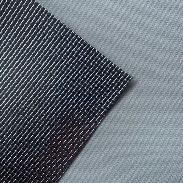 XZ73486 Fine Woven Embossed PVC Leather for Motorcycle Seats (3) XZ73486 PVC leather with knitted fabric backing