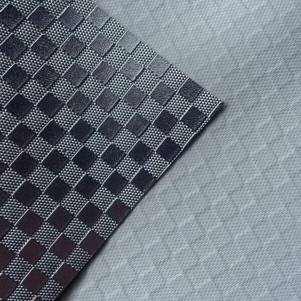 geometric embossed PVC leather for scooter seats
