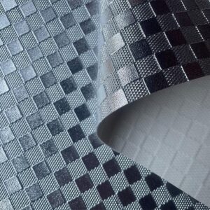 XZ73487 small checkerboard embossed PVC leather for motorcycle seats