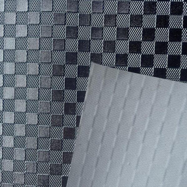 XZ73487 PVC leather with knitted fabric backing