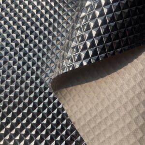 XZ73489 3D pyramid embossed PVC leather for motorcycle seats