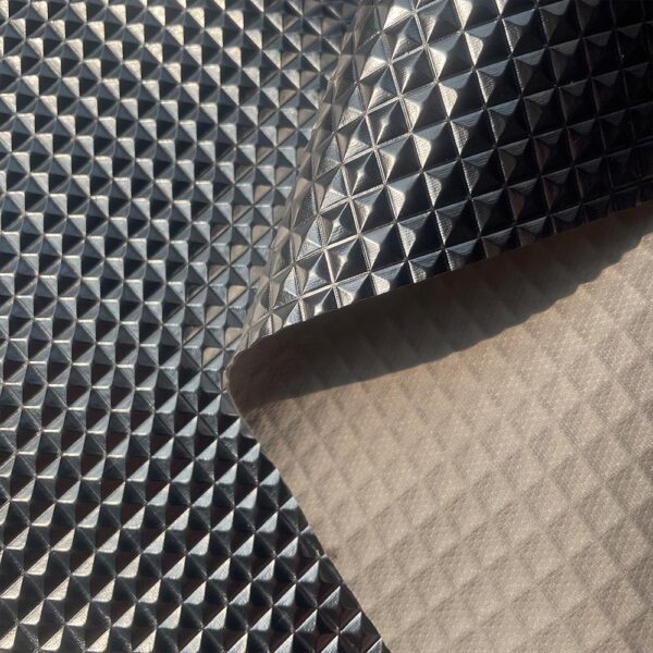XZ73489 3D pyramid embossed PVC leather for motorcycle seats