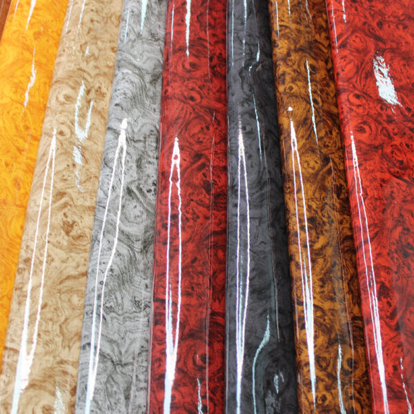 high-gloss PVC automotive leather surface