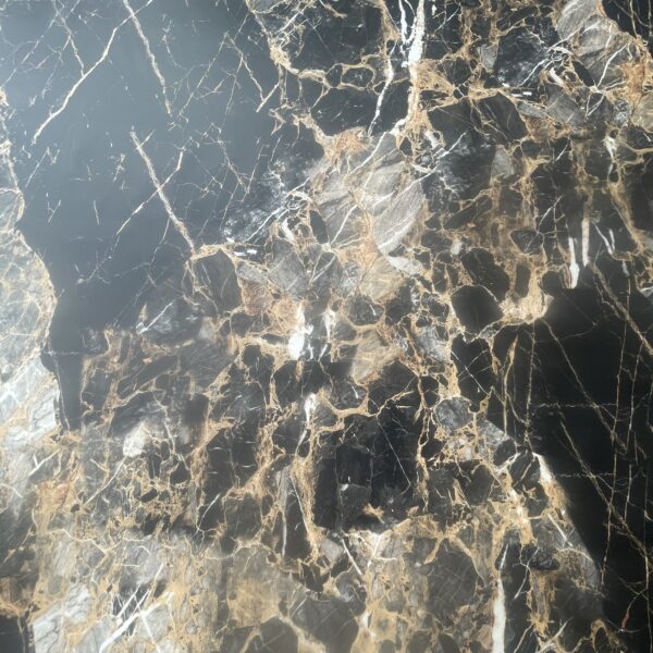XZ73503 black gold marble PVC tablecloth leather (2) black marble PVC table cover material with gold veining