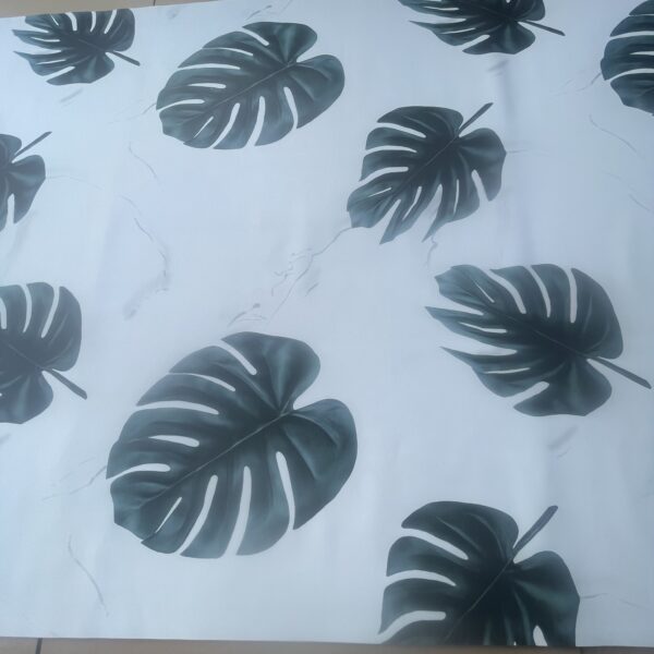 XZ73509 monstera leaf printed PVC tablecloth leather (2) 0.45mm printed PVC tablecloth material