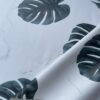 XZ73509 monstera leaf printed PVC tablecloth leather (3) botanical printed PVC material for decorative tablecloths