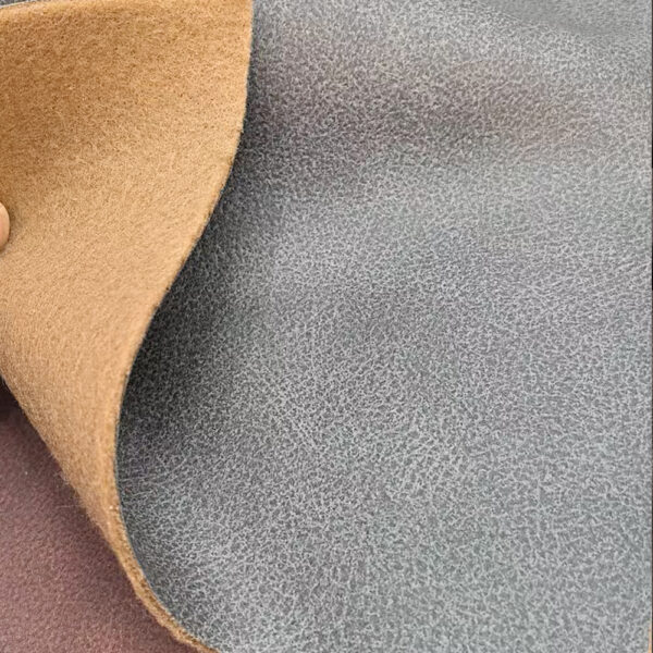 XZ73520 PVC leather with textured fabric backing