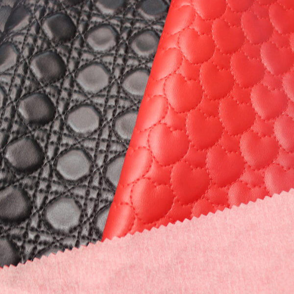 XZ73558 decorative quilted PVC leather for automotive interiors