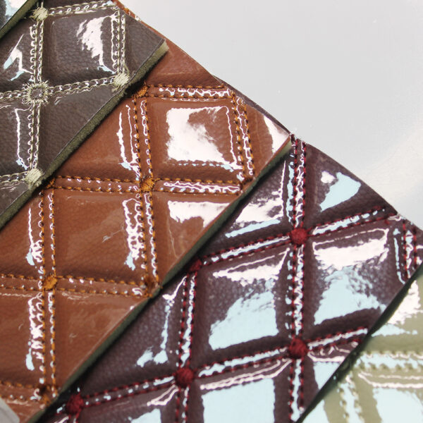 XZ73563 glossy diamond quilted PVC leather for car interiors (1) XZ73563 glossy diamond quilted PVC automotive leather