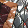 XZ73563 glossy diamond quilted PVC leather for car interiors (3) quilted PVC leather for automotive interior panels