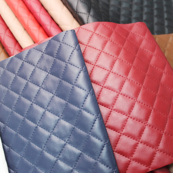 diamond stitched PVC leather for car seats