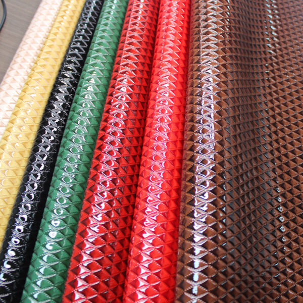 XZ73628 diamond pattern embossed PVC leather for bags