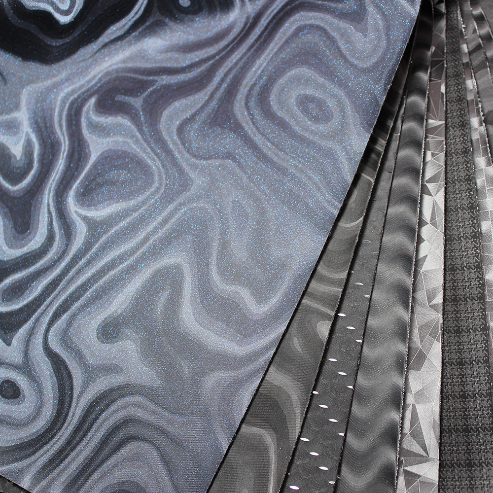 XZ73637 3D Marble Pattern PVC Leather for Motorcycle Seats