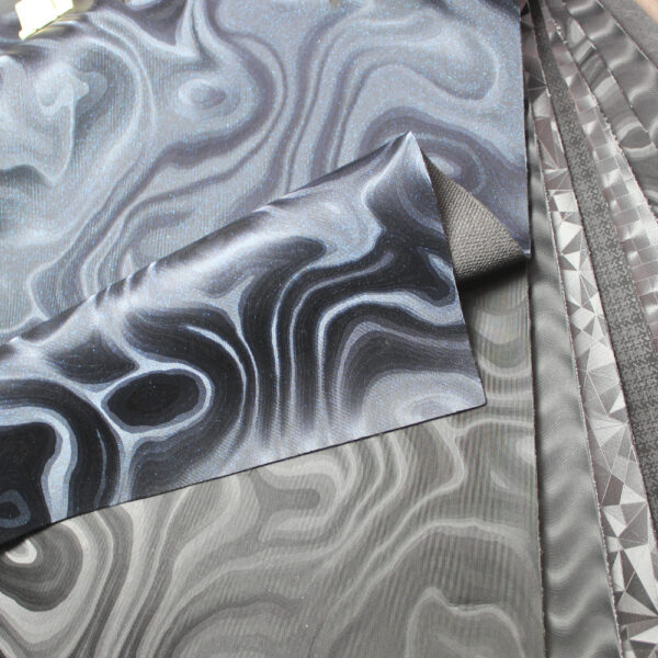 XZ73637 3D Marble Pattern PVC Leather for Motorcycle Seats (7) XZ73637 PVC leather with terry fabric backing