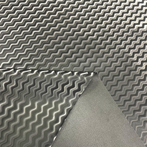 XZ73639 Wave Pattern PVC Leather for Motorcycle Seats (5) XZ73639 PVC leather with terry fabric backing
