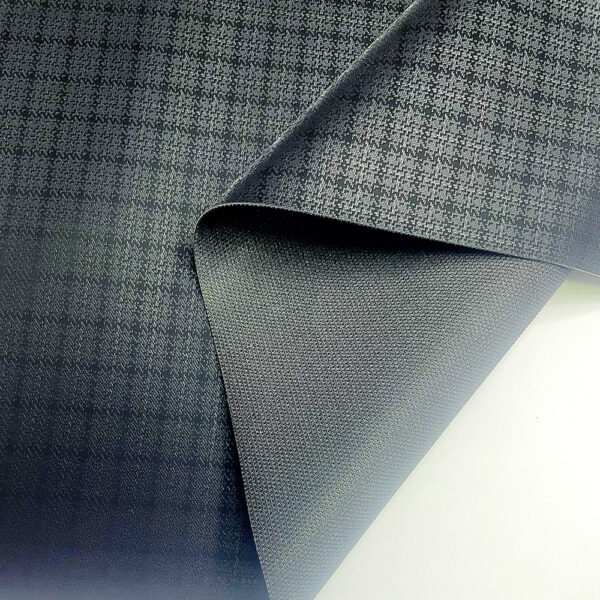 XZ73642 Micro Houndstooth Pattern PVC Leather for Motorcycle Seats (5) XZ73642 PVC leather with terry fabric backing