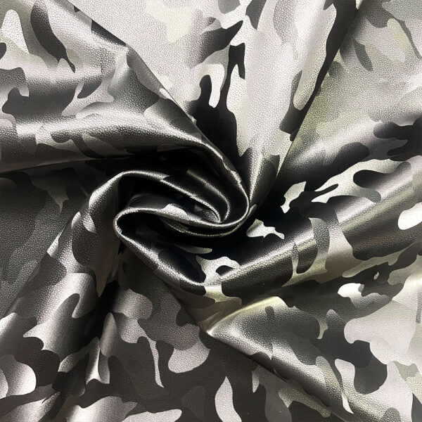 tone-on-tone camouflage PVC leather pattern