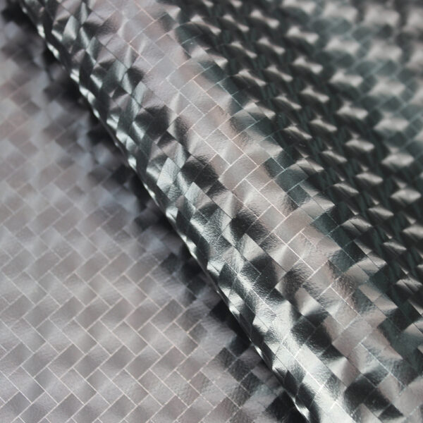 XZ73649 basket weave embossed PVC chair upholstery leather with terry fabric backing