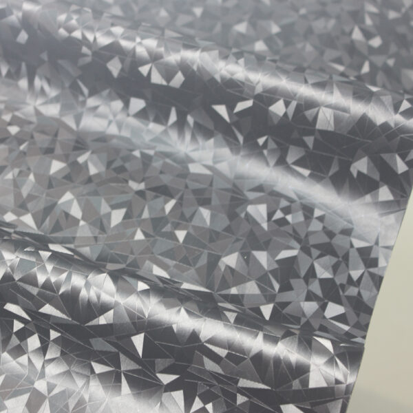 XZ73650 geometric crystal pattern PVC chair upholstery leather with terry fabric backing