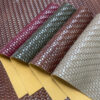 XZ73663 woven basket embossed PVC leather for bags