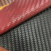 XZ73663 woven basket embossed PVC leather for bags