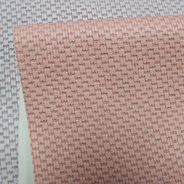 XZ73669 basket weave embossed PVC leather with woven texture (5) XZ73669 basket weave embossed PVC leather with woven texture
