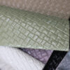 Basket weave embossed PVC leather material for bags