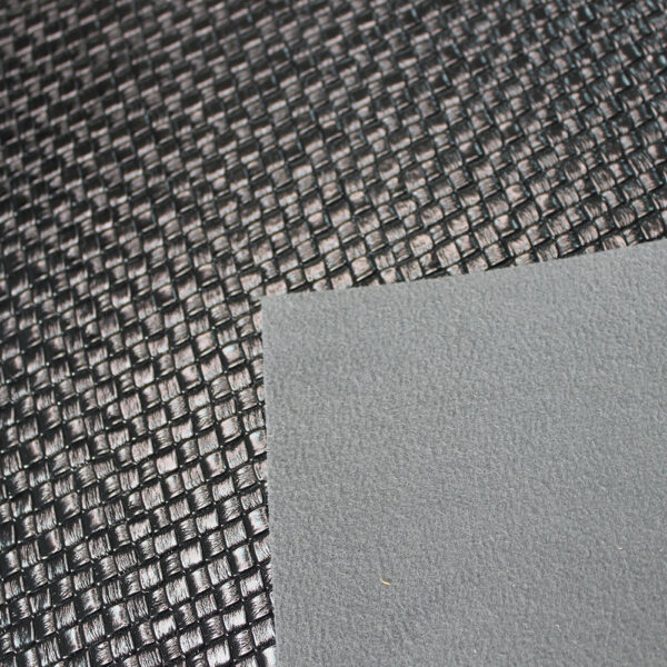 Basket weave embossed PVC leather material for bags