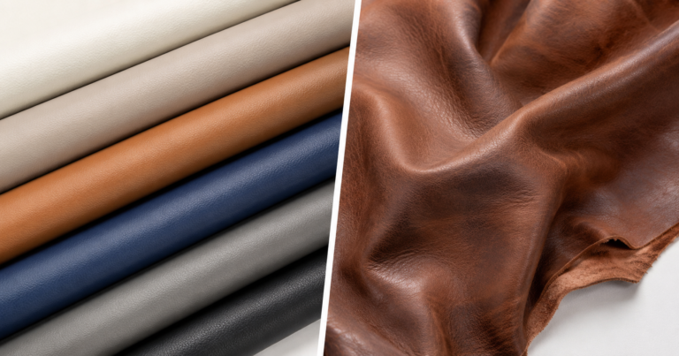 PVC synthetic leather and genuine leather material comparison
