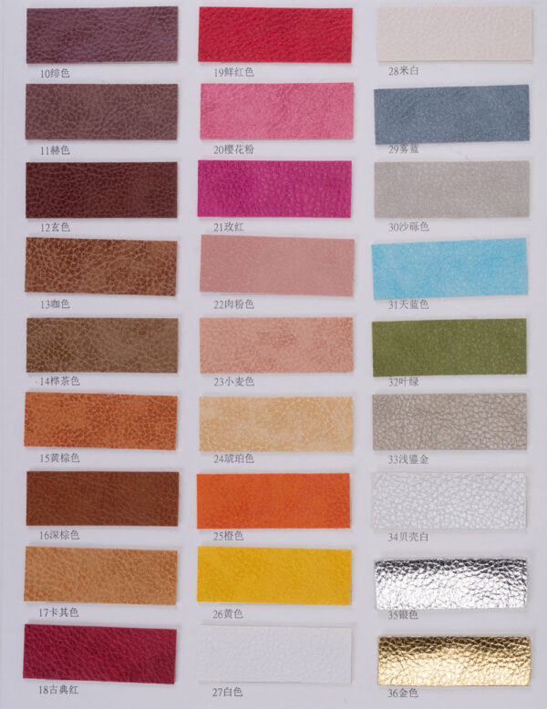 XZ60029 two-tone lychee grain PVC bag leather in multiple colors