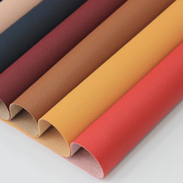 XZ60040 lychee grain PVC bag leather with brushed backing