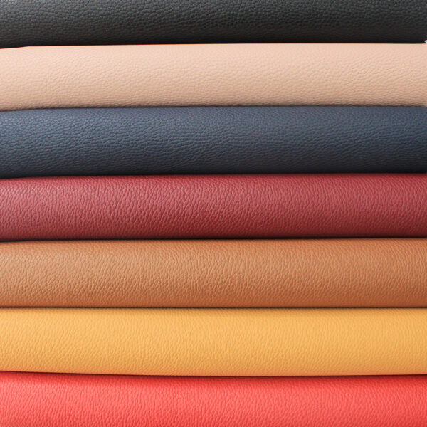 XZ60040 lychee grain PVC bag leather with brushed backing