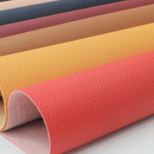 XZ60040 lychee grain PVC bag leather with brushed backing