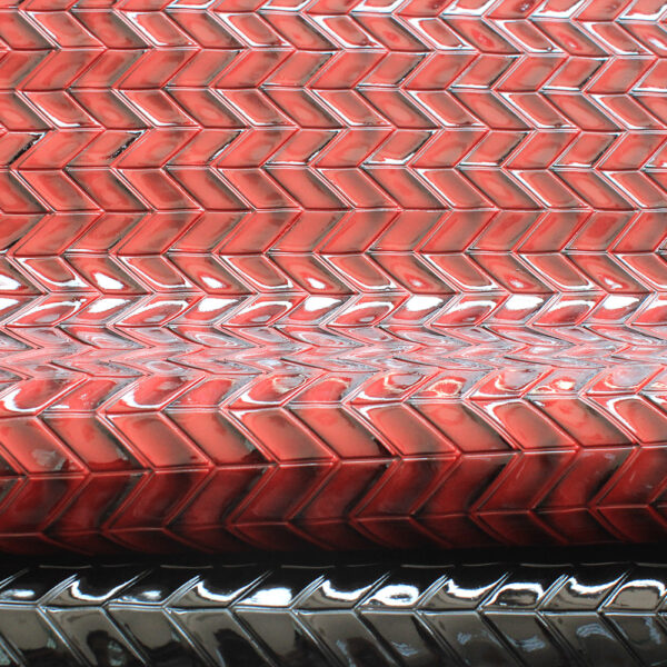 XZ60050 chevron embossed PVC leather with glossy surface