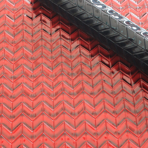 XZ60050 chevron embossed PVC leather with glossy surface