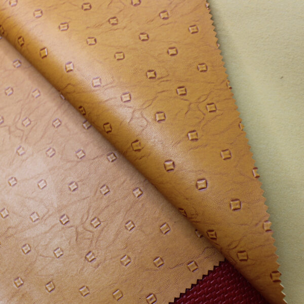 XZ73091 0.8mm Square Geometric Embossed PVC Leather for Bags