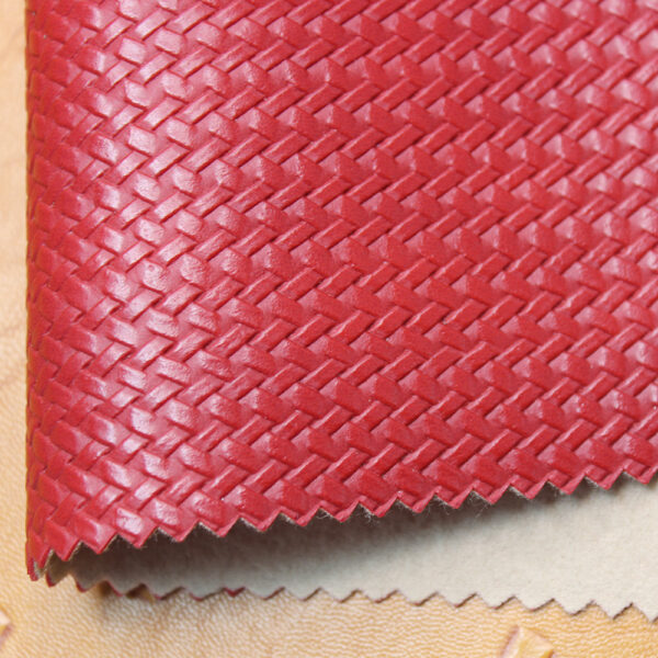 XZ73131 woven pattern embossed PVC leather for bags