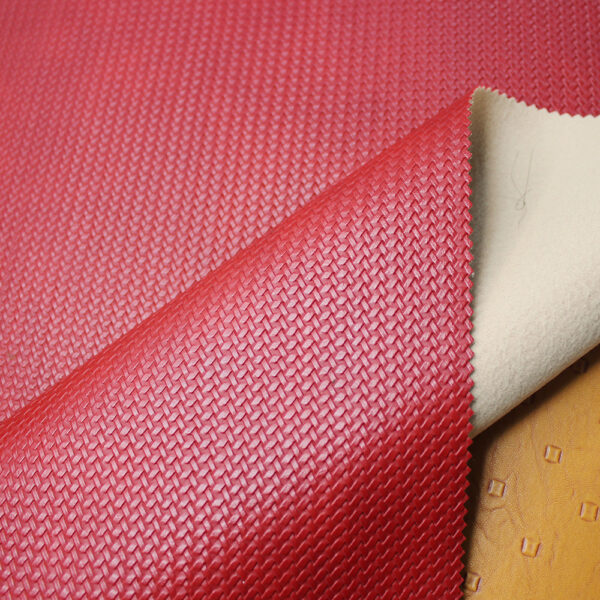 XZ73131 woven pattern embossed PVC leather for bags