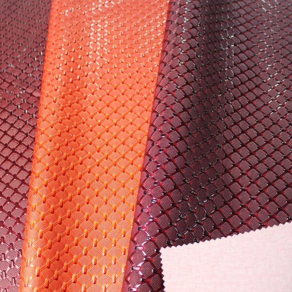 xz73135-honeycomb-embossed-pvc-leather (4) XZ73135 honeycomb embossed PVC leather for bags