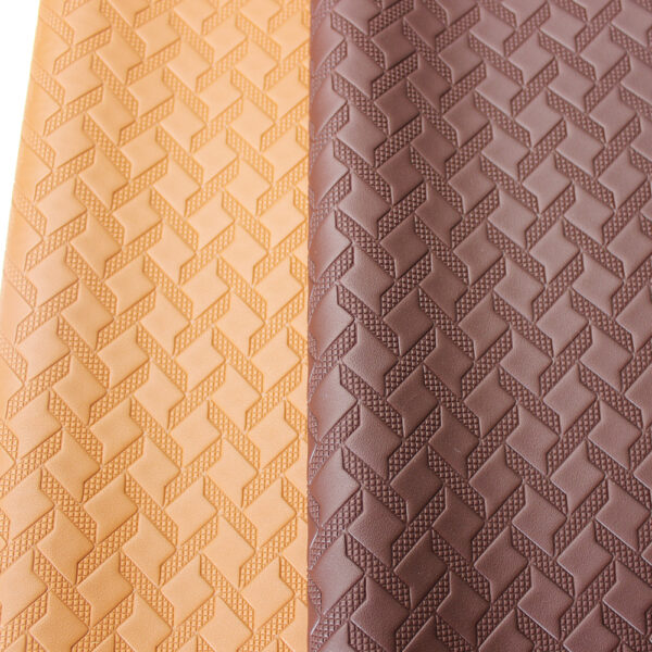 XZ73217 geometric embossed PVC leather with diamond pattern for bags