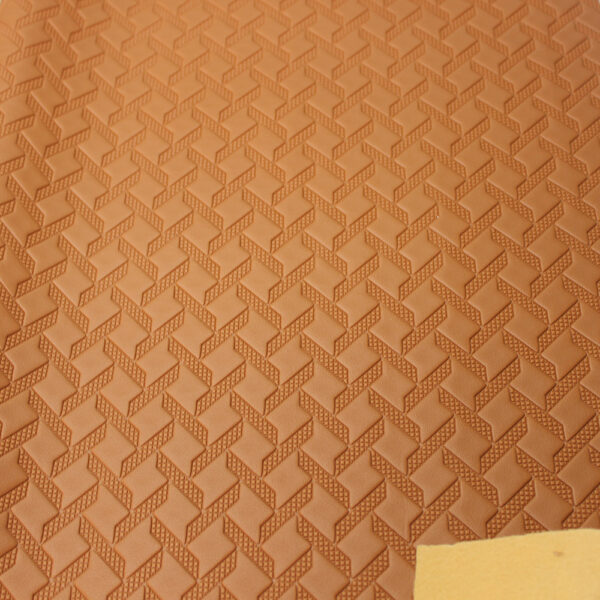 XZ73217 geometric embossed PVC leather with diamond pattern for bags