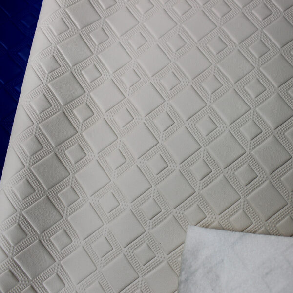 XZ73218 geometric square embossed PVC leather for bag manufacturing